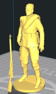 red army rifleman 3d print model - Mito3D