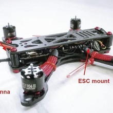red black concept fpv drone parts - camera mount vtx esc r/c_vehicles 3d print model - Mito3D