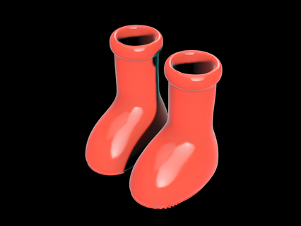 rojo botas artilugio astro chico mschf 3d print model - Mito3D