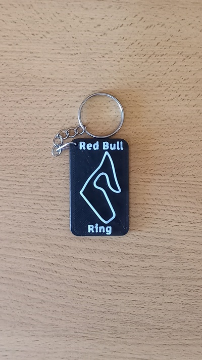 red bull ring circuit key chain rings keychain keychains f1 circuits 3d print model - Mito3D