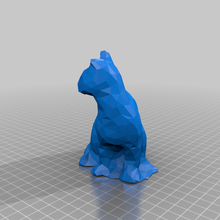 rouge chat 3d analyse v2 poly lowpoly animaux domestiques 3d print model - Mito3D
