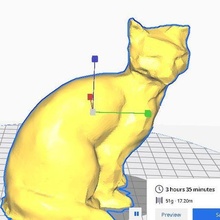 rouge chat 3d analyse v2 animaux domestiques 3d print model - Mito3D