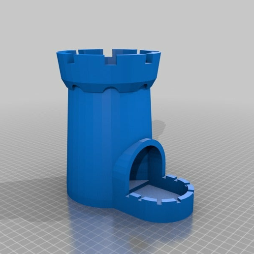 red dice tower dungeons and dragons rpg 3D print model - Mito3D