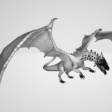 red dragon various low poly game textured rigid 3d print model - Mito3D