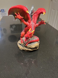 rosso Drago fantasia figurina modello statua 3d print model - Mito3D