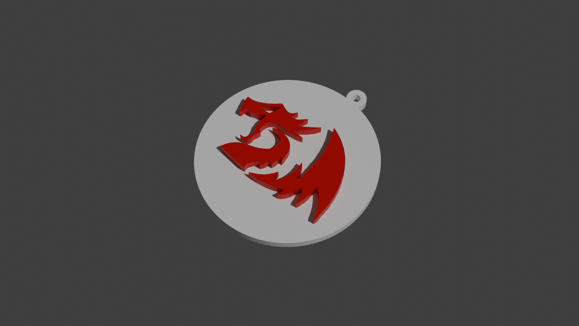 red dragon keychain reddragon red-dragon charm gaming 3D print model - Mito3D