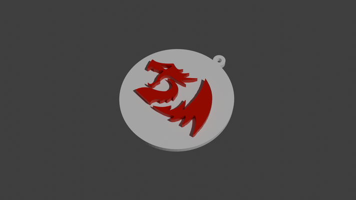 rouge dragon porte clés red charme jeu 3d print model - Mito3D