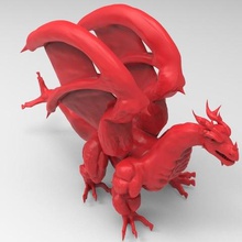 red dragon art blender muscle strong toys 3d print model - Mito3D