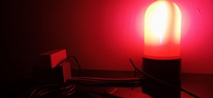 rouge urgence lampe lumière 3d impression 3d print model - Mito3D