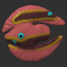 rojo pluma pez subnautica 3d print model - Mito3D