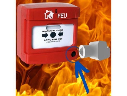 red fire alarm box key fireman firefighters 3d print model - Mito3D