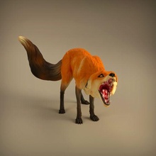red fox art animal fox red fox wildlife predator figure statue miniature creature beast toy collectible dog angry