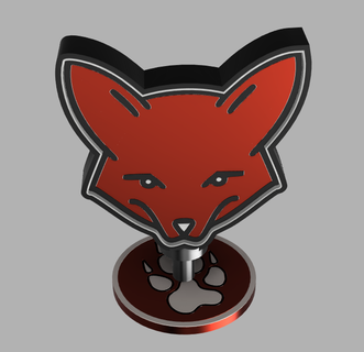 red fox light box child 3d print model - Mito3D