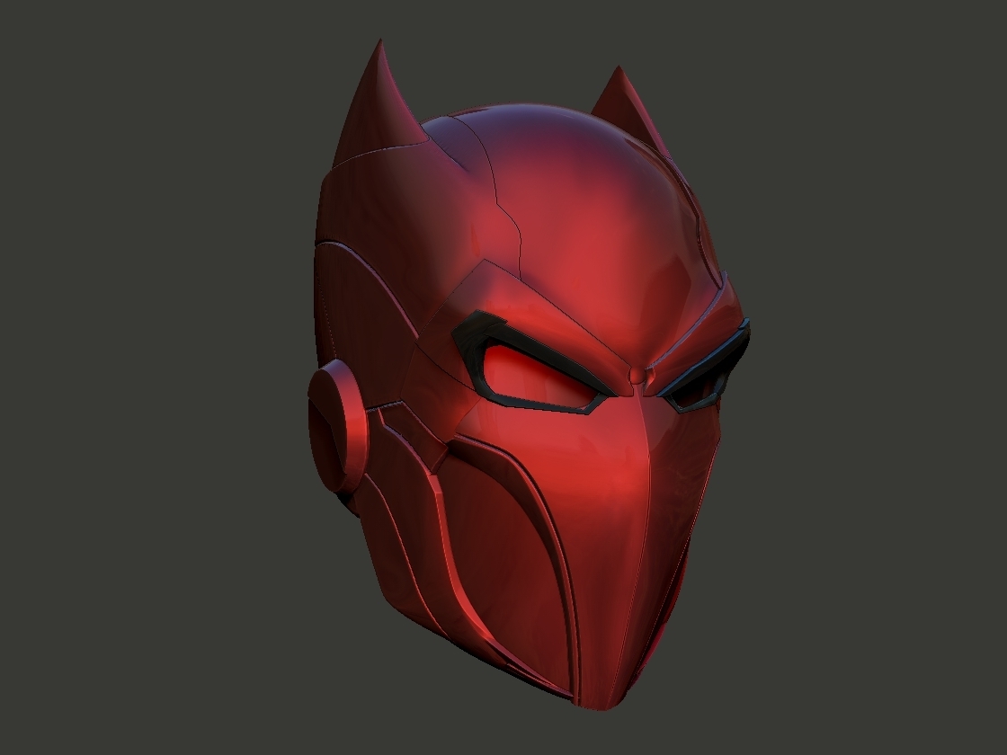 rot Kapuze Batman Rotkäppchen vermanschen Maske 3D print model - Mito3D