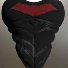 capucha roja en el pecho de la armadura batman varios dc comics jason todd robin 3d print model - Mito3D
