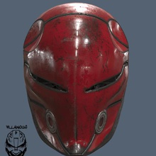 red hood cyborg ninja kask çeşitli batman dc comics jason todd 3d print model - Mito3D