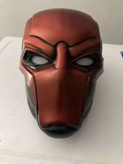 red hood helmet casco cosplay batman 3d print model - Mito3D