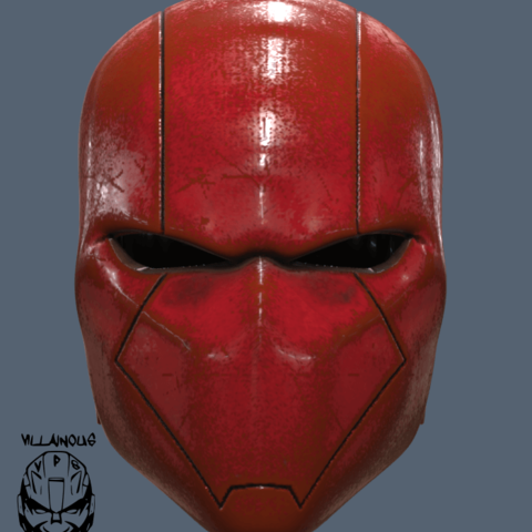 1 red hood kask batman versiyonu çeşitli çizgi roman dc jasontodd redhood robin 3D print model - Mito3D