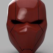 capucha roja casco de batman la versión 2 varios dccomics jasontodd redhood robin 3d print model - Mito3D