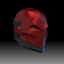 red hood helmet mask art batman high poly robin comic comics 3d print model - Mito3D