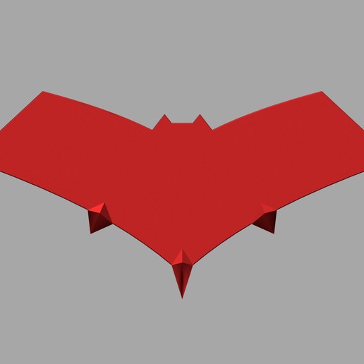 rot Kapuze Logo Gotham Ritter Stulpen Stulpe Flossen Klinge Klingen Emblem Cosplay Jason todd Robin Batman Batarang 3D print model - Mito3D