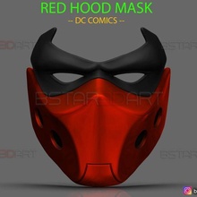 rojo capucha máscara dc historietas cosplay roja casco disfraz Víspera Santos Caballero súper héroes 2021 titanes Robin 3d print model - Mito3D