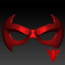 red hood mask antifaz fashion redroach hodd network dc comic batman villain outlaws facial screen halloween cosplay costume jason todd 3d print model - Mito3D