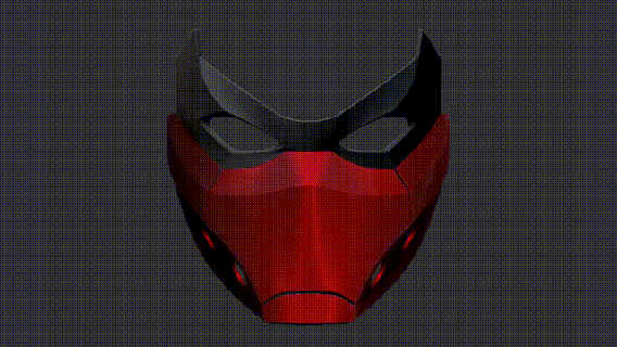 red hood mask v2 mascara de capucha roja r3d roach redroach redroach3d dc comic batman villian outlaws heroe faceshield halloween cosplay disfraz jason todd 3d print model - Mito3D