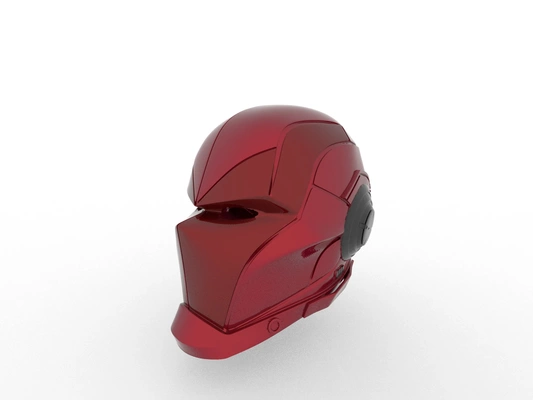 rosso cappuccio furia casco moda cosplay dc batman casque maschera 3d print model - Mito3D