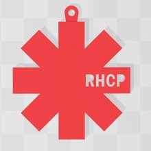 red hot chili peppers keychain fashion redhotchilipeppers rhcp rock rockandroll rocknroll key fobs 3d print model - Mito3D