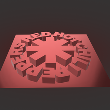 red hot chili peppers logo 3d print model - Mito3D