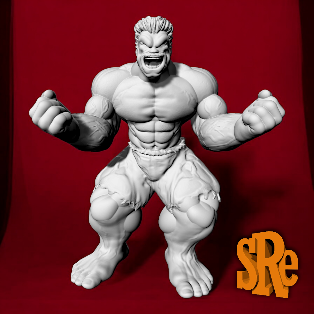 red hulk art marvel daredevil thunderbolt ross loki vengadores mantis drax star lord groot iron man pantera negra 3D print model - Mito3D