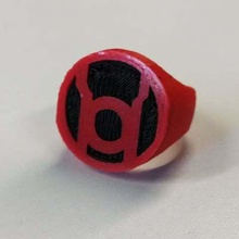 rote Laterne-ring dual-extrusion Schmuck Ringe zwei Farbe ring Laterne rot green lantern dualstrusion dualextrusion dual dc comics 3d print model - Mito3D