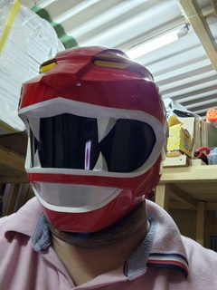 rojo león casco guardabosque salvaje fuerza cosplay cosplayer 3d print model - Mito3D