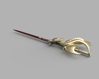 red mage's wild rose rapier ff14 ffxiv final fantasy xiv 14 mage dragon sword weapon cosplay costume prop 3d print model - Mito3D