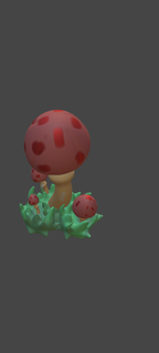 red mushroom fungus plant poison toxic 3d print model - Mito3D