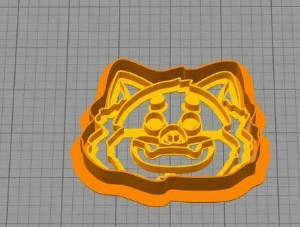 red panda- network animal film kitchen food cookie bakery cutter 3d print model - Mito3D