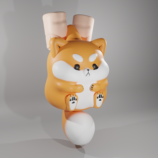 rojo panda adorable Arte animal pequeña llavero decoración figura 3d print model - Mito3D