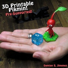 rouge pikmin 3d imprimable modèle pre supported Jeu olimar nintendo pikmins commutateur joueur super fracasser mario bros réseau 3d print model - Mito3D