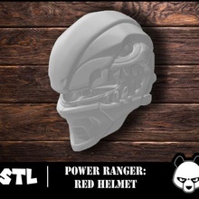 red power ranger helmet stl files 3d model cosplay game mask morpher toy 3d print model - Mito3D