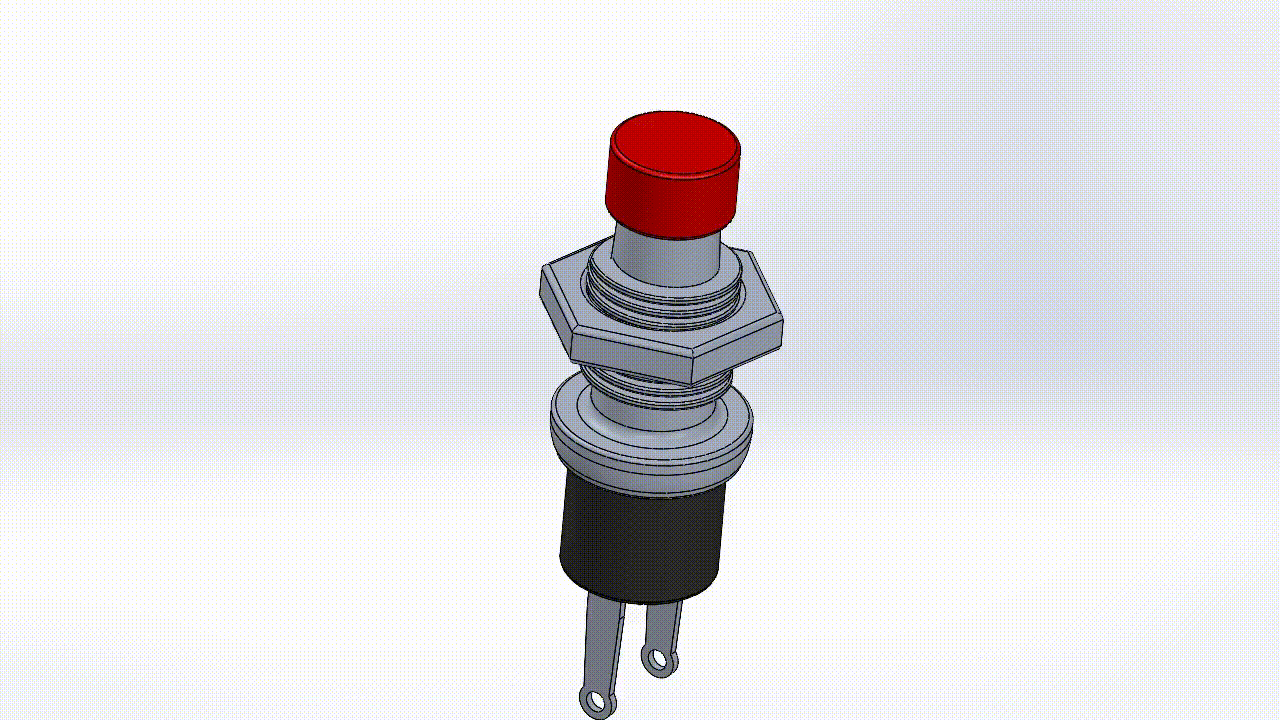 red push button momentary switch pbs-110 3D print model - Mito3D