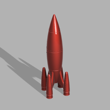 red rocket fallout 4 gadget jogos de vídeo jogo foguete 3d print model - Mito3D