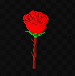 vermelho rosa flor casamentos romântico amar amizade escultura elenco gravação 3d print model - Mito3D