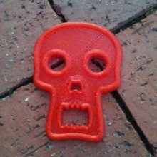 red skull earbud holder gadget 3d print model - Mito3D