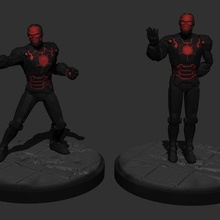 red skull iron armour - mcp scale 2 poses 3d print model - Mito3D