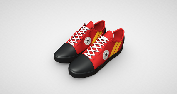 red sneakers converse 3d print model - Mito3D