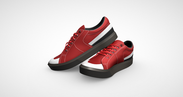 rosso scarpe ginnastica 3d print model - Mito3D