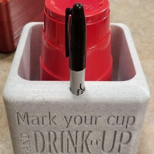 red solo cup holder marker tool 3d printing 3d print model - Mito3D