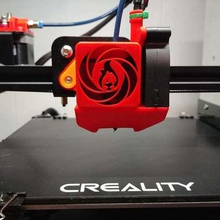 red squirrel compact fan housing - ender 3 pro 5015 rev1 tool 3d printer parts hero me duct fang creality cr10 cr-10 v2 cooling 4010 blower 3d print model - Mito3D