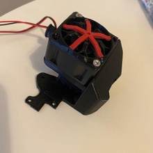 red squirrel compact fan housing - ender 3 v2 dragonfly hotend tool 3d printer parts 3d print model - Mito3D